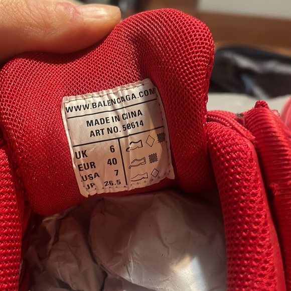 all red balenciaga track sneakers - Picture 7 of 7